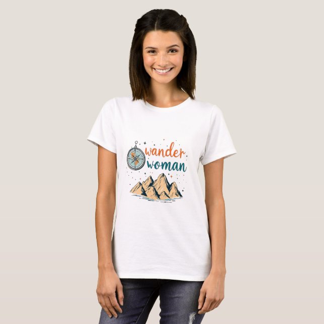 Camiseta Wander Woman T-Shirt - Aventura espera (Anverso completo)