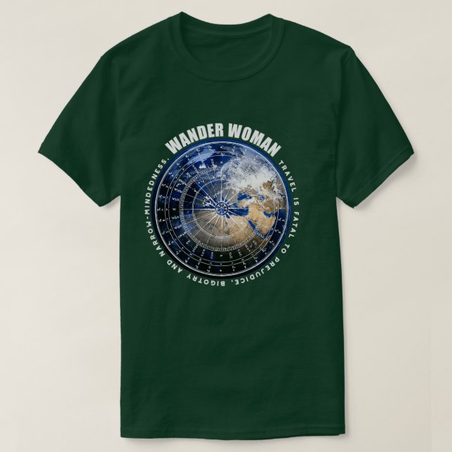 Camiseta Wander Woman Travel Globetrotter (Diseño del anverso)