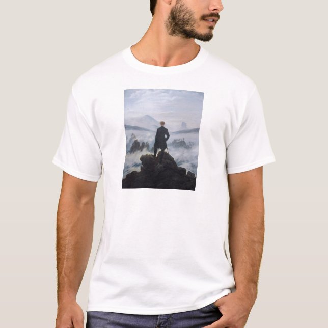 Camiseta Wanderer encima del mar de niebla (Anverso)