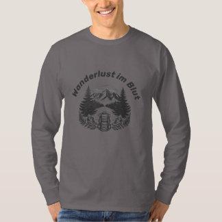 Camiseta Wanderlust im Blut – Retro Hiking Shirt