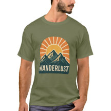 Wanderlust Retro Blue Mountain Sunrise Outdoor Sun