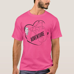 Camiseta Wanderlust s - Diseño de arte de líneas de viaje m