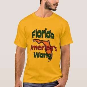 Camiseta Wang de América del ~ del lema del estado de la