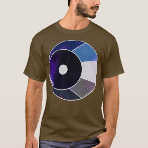 Camiseta Waning Crescent Moon blanco y azul