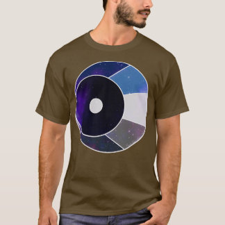 Camiseta Waning Crescent Moon blanco y azul