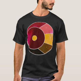 Camiseta Waning Crescent Moon rojo y naranja