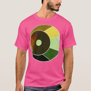 Camiseta Waning Crescent Moon verde y amarillo