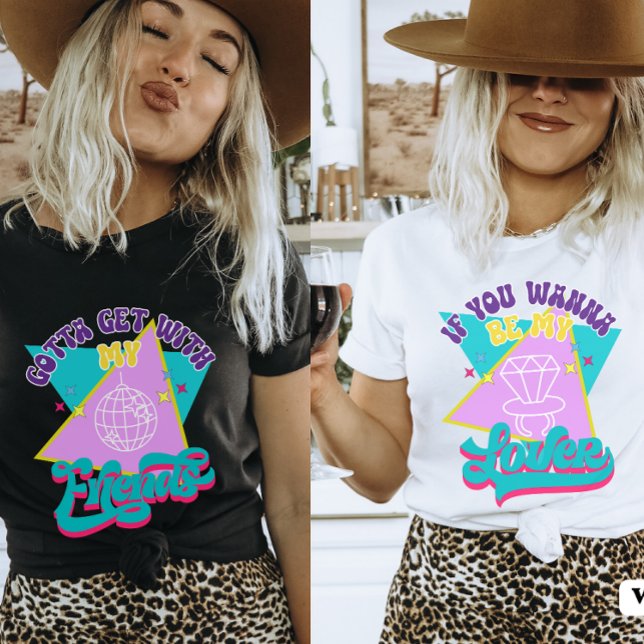 Camiseta Wanna Be my Lover Funny Retro Bachelorette de los  (Find matching styles in our shop)