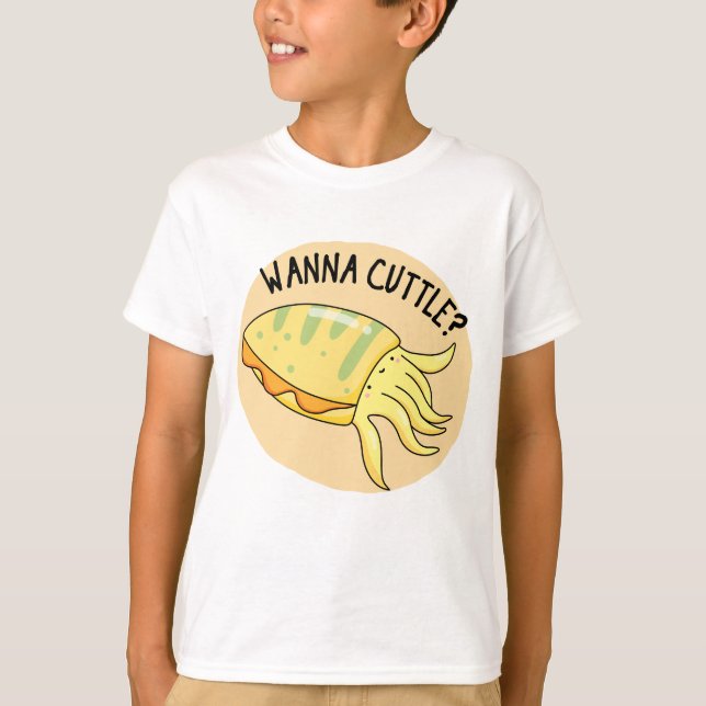 Camiseta Wanna Cuttle Funny Cuttlefish Pun (Anverso)