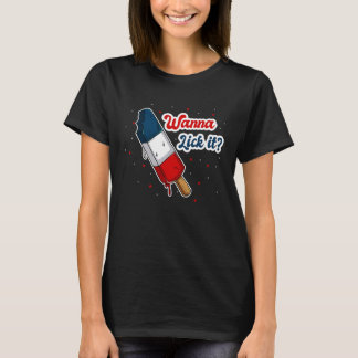 Camiseta Wanna Lick it4th July Drinks Party Family Friends
