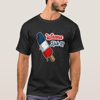 Camiseta Wanna Lick it4th July Drinks Party Family Friends
