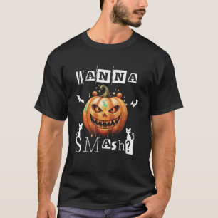 Camiseta Wanna Smash Pumpkin Scary Happy Halloween 2023 Cos