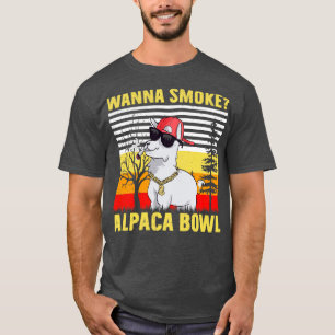 Camiseta Wanna Smoke Alpaca Bowl Vintage Retro Alpaca