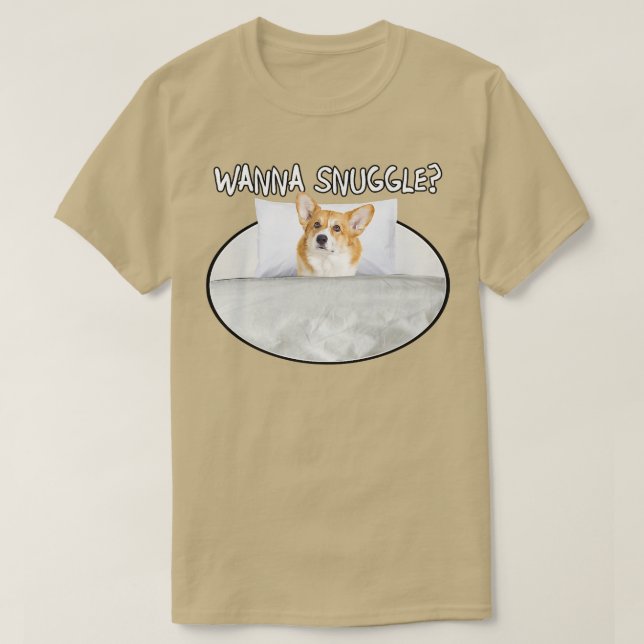 Camiseta Wanna Snuggle Corgi1406 (Diseño del anverso)