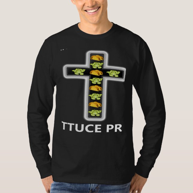 Camiseta Wanna Taco Bout Jesus Lettuce Pray Christian Pun L (Anverso)