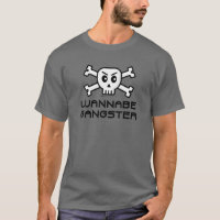 Wannabe Gangster Skull Y Cross Bone Word Design