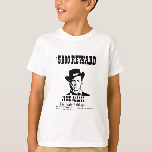 Camiseta Wanted Jesse James (Anverso)