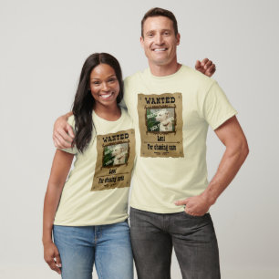Camiseta Wanted Wild West Poster Pet Custom Photo Template