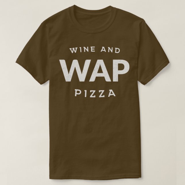 Camiseta WAP Wine and Pizza (Diseño del anverso)