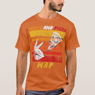 Camiseta WAP Wings Y Pizza Funny Vintage