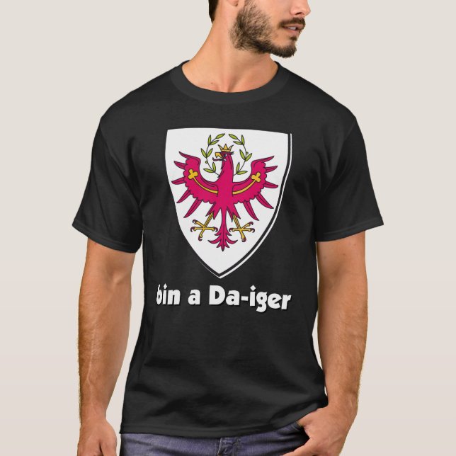 Camiseta Wappen Österreich Tirol Dialekt Bin a Da iger (Anverso)