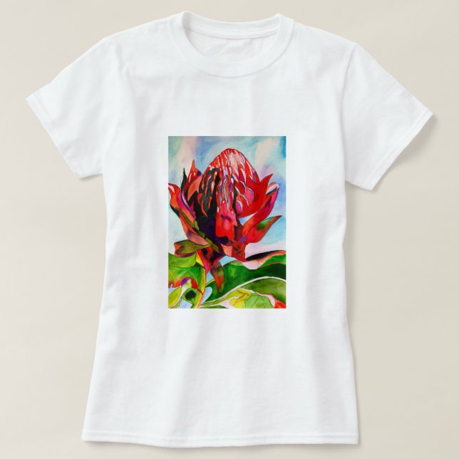 Camiseta Waratah Flor acuática australiana (Diseño del anverso)