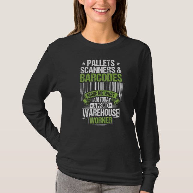 Camiseta Warehouseman Pallets Escáners & Barcode Warehouse (Anverso)