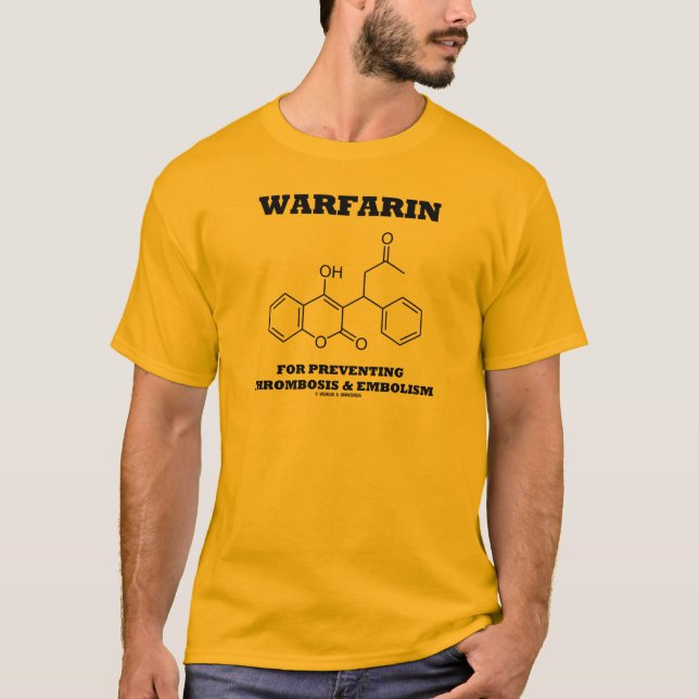 Camiseta Warfarin para prevenir trombosis y embolia (Anverso)