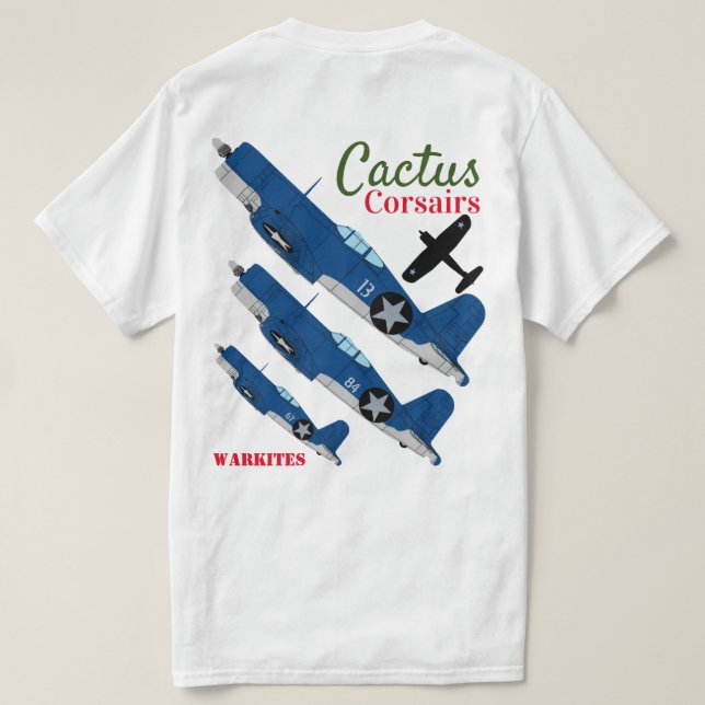 Camiseta Warkites "Cactus Corsaires" F4U-1 T-Shirt-2 (Reverso del diseño)