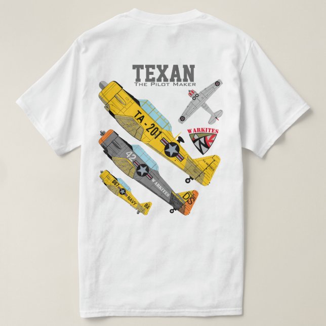 Camiseta Warkites "In Flight Photography" AT-6 T-Shirt- (Reverso del diseño)