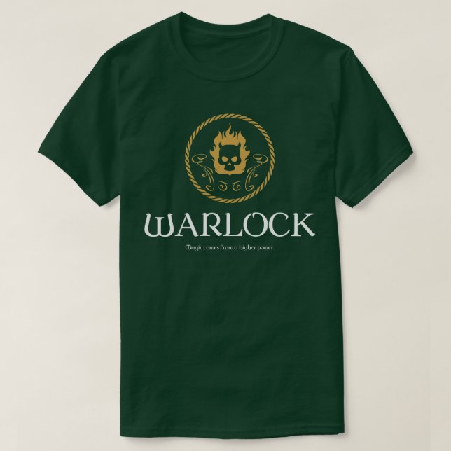 Camiseta Warlock Warlock Warlocks Magic Tabletop RPG Addict (Diseño del anverso)