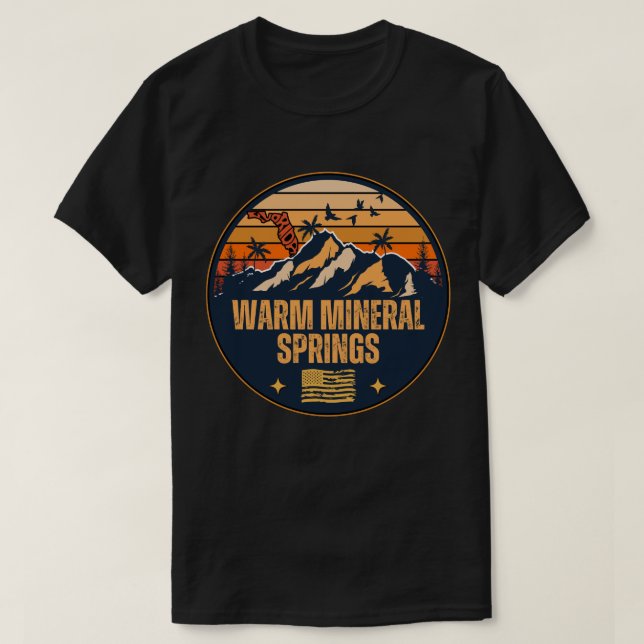 Camiseta Warm Mineral Springs, Florida  (Diseño del anverso)