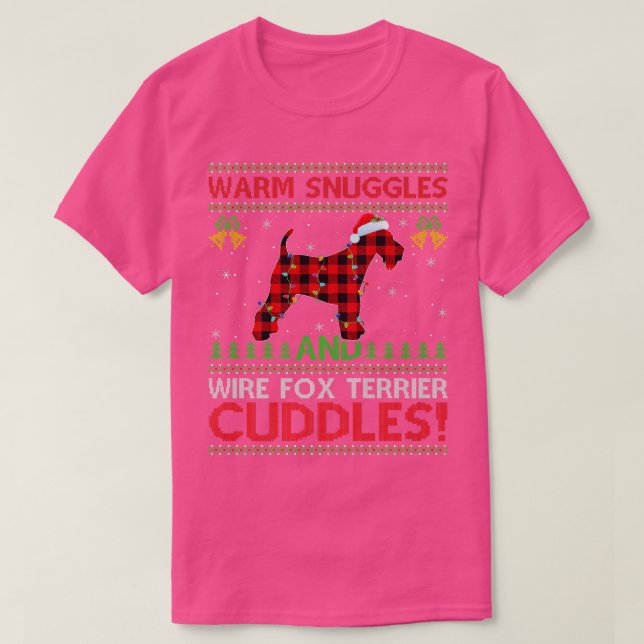 Camiseta Warm Snuggles Cuddles Ugly Wire Fo Terrier Christm (Diseño del anverso)