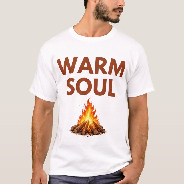 Camiseta Warm Soul Minimal Fire Mens T Shirt (Anverso)