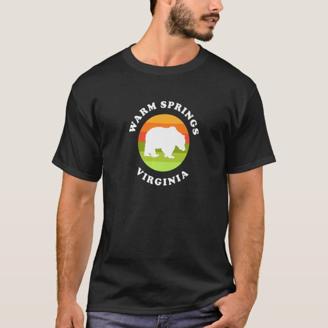 Camiseta Warm Springs Virginia Bear Sunrise VA Souvenir (Anverso)