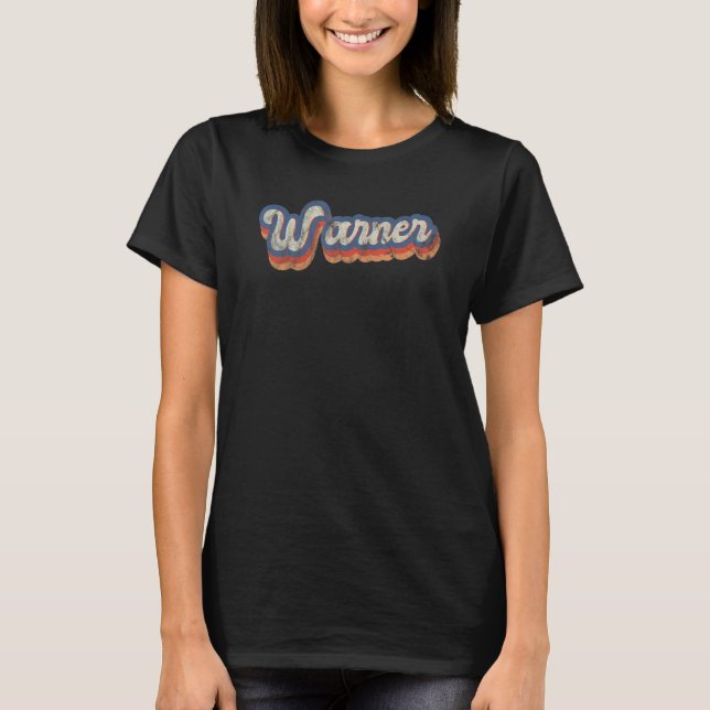 Camiseta Warner Personalized Name Custom Lettering 70's (Anverso)