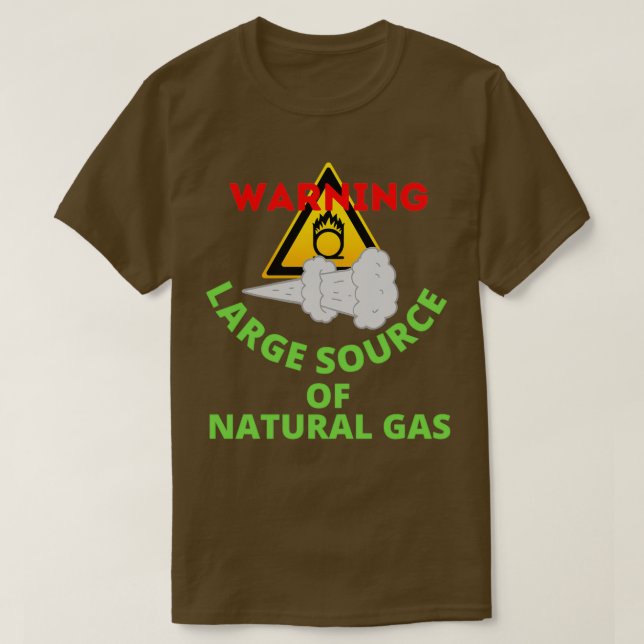 Camiseta warning large source of natural gas 12 (Diseño del anverso)
