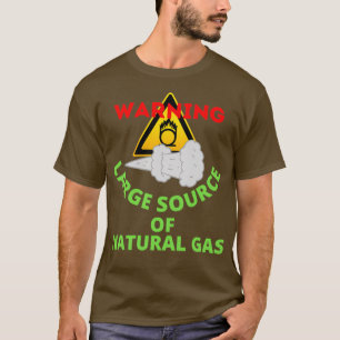 Camiseta warning large source of natural gas 12