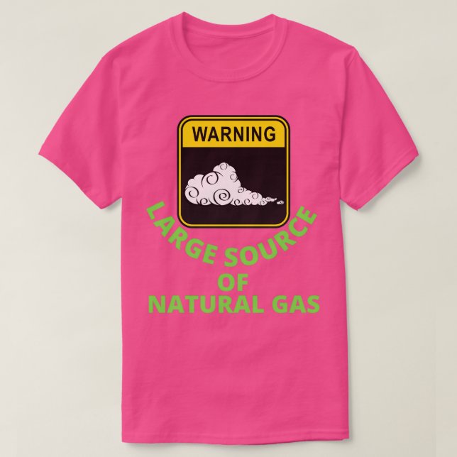 Camiseta warning large source of natural gas 14 (Diseño del anverso)