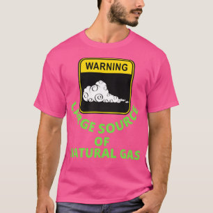 Camiseta warning large source of natural gas 14