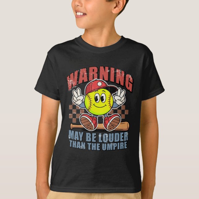 Camiseta Warning May Be Louder Than The Umpire Game Day Sof (Anverso)