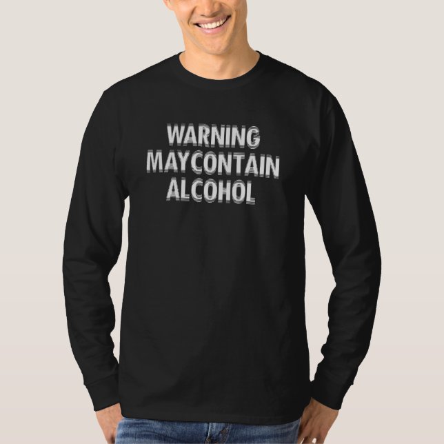 Camiseta Warning May Contain Alcohol (Anverso)