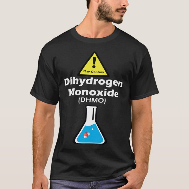 Camiseta Warning may contain DHMO  Science Teacher H2O Pun (Anverso)