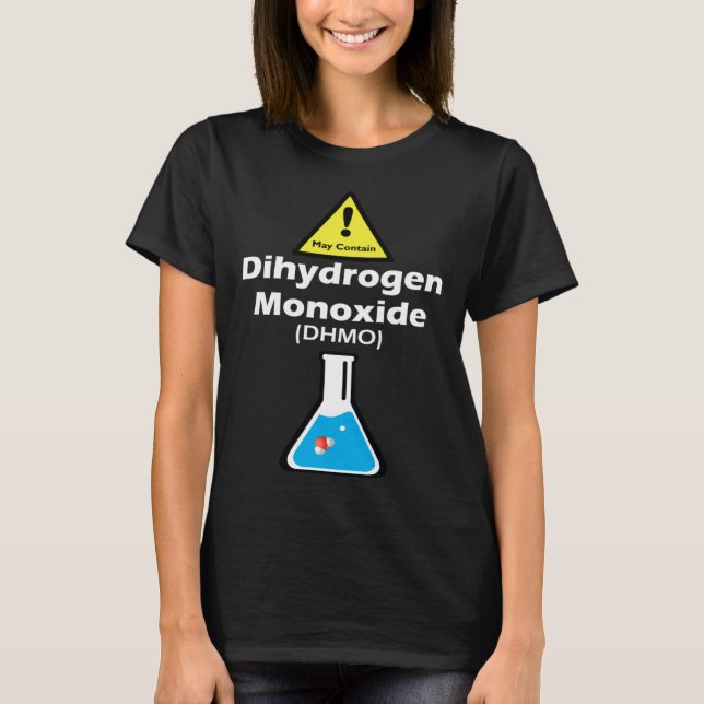 Camiseta Warning may contain DHMO  Science Teacher H2O Pun (Anverso)