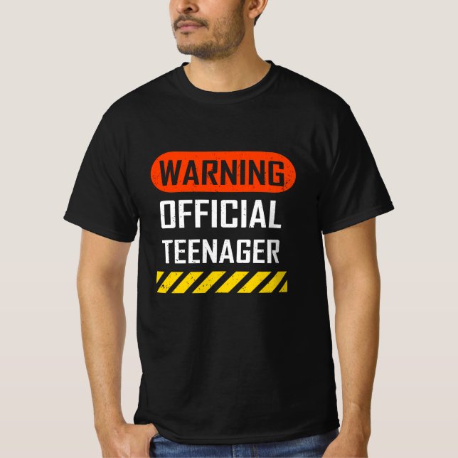 Camiseta Warning Official Teenager  - 13th Birthday Gift (Anverso)