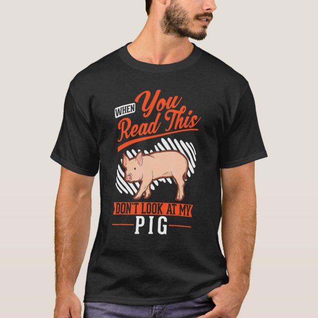 Camiseta Warning Piggy Farmer Pig (Anverso)