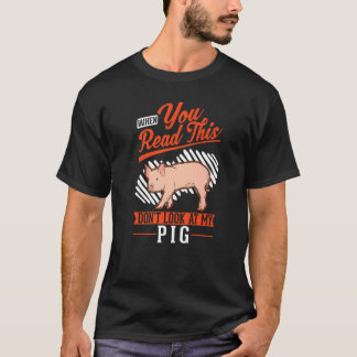 Camiseta Warning Piggy Farmer Pig  