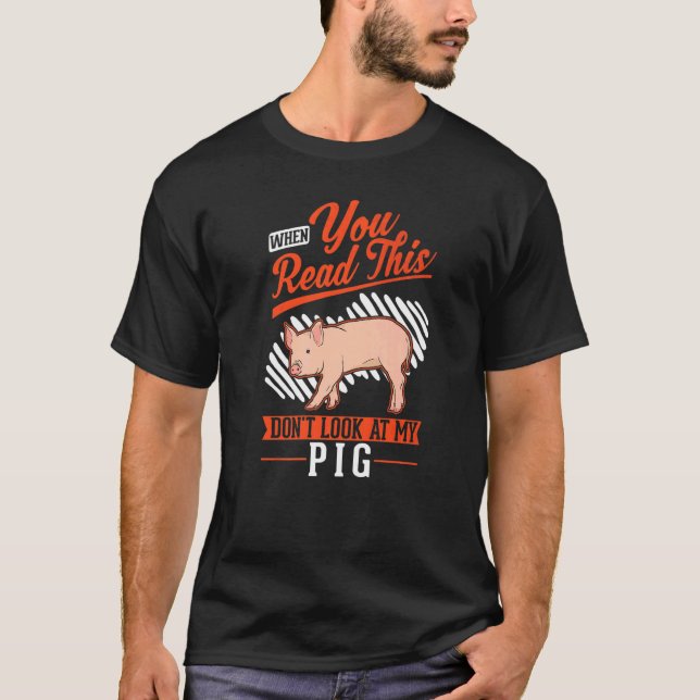 Camiseta Warning Piggy Farmer Pig   (Anverso)