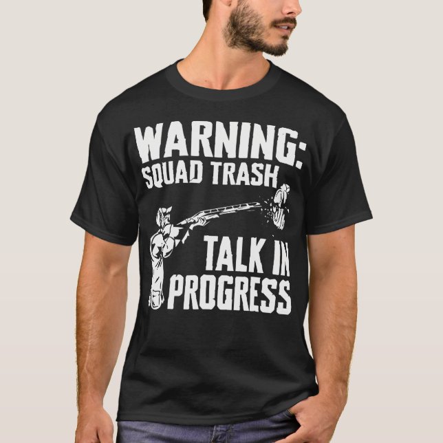 Camiseta Warning Squad Trash Trap Shooting Clay (Anverso)