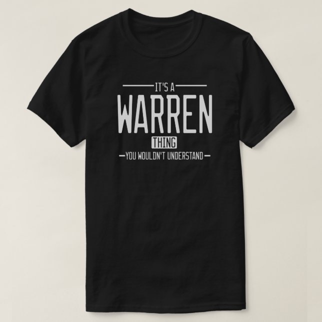 Camiseta Warren extraño apellido divertido (Diseño del anverso)